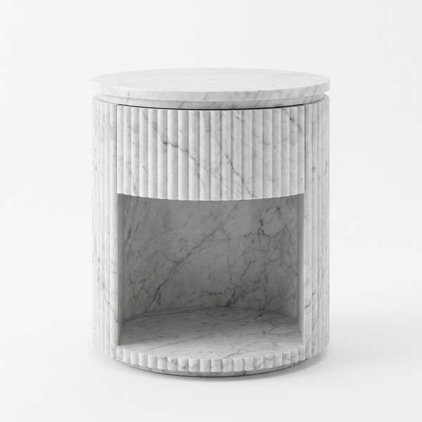 Milo Carrara White Side Table