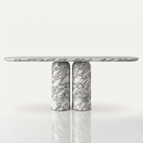 Celestine Console Arabescato White