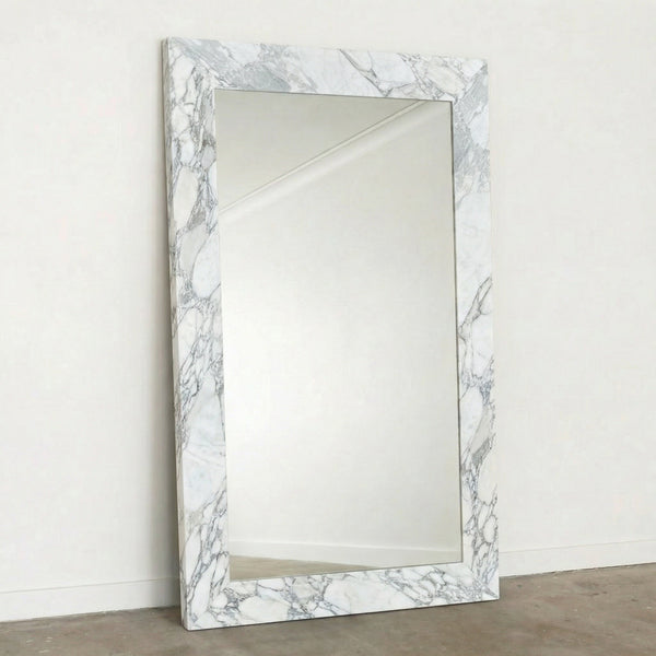 Aurore Arabescato Marble Mirror