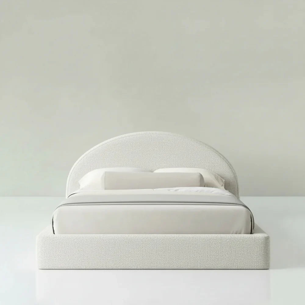 Cloud Bed Frame Curved Cream