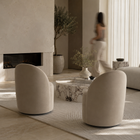 Antonia velvet swivel chair in room setting