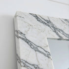 Aurore Arabescato marble mirror detail