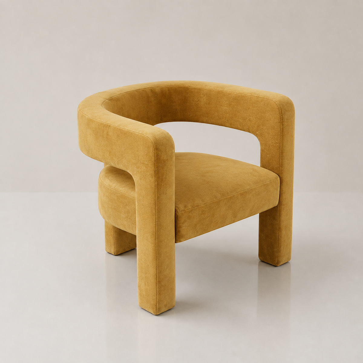 Siena dining chair in mustard suede