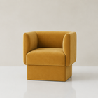 Alassio mustard velvet lounge chair