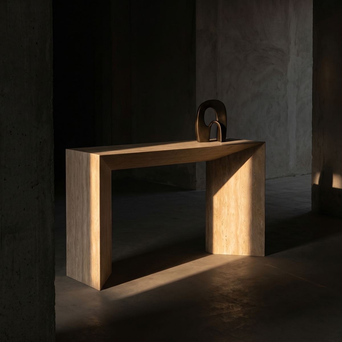 Alma Console Travertine