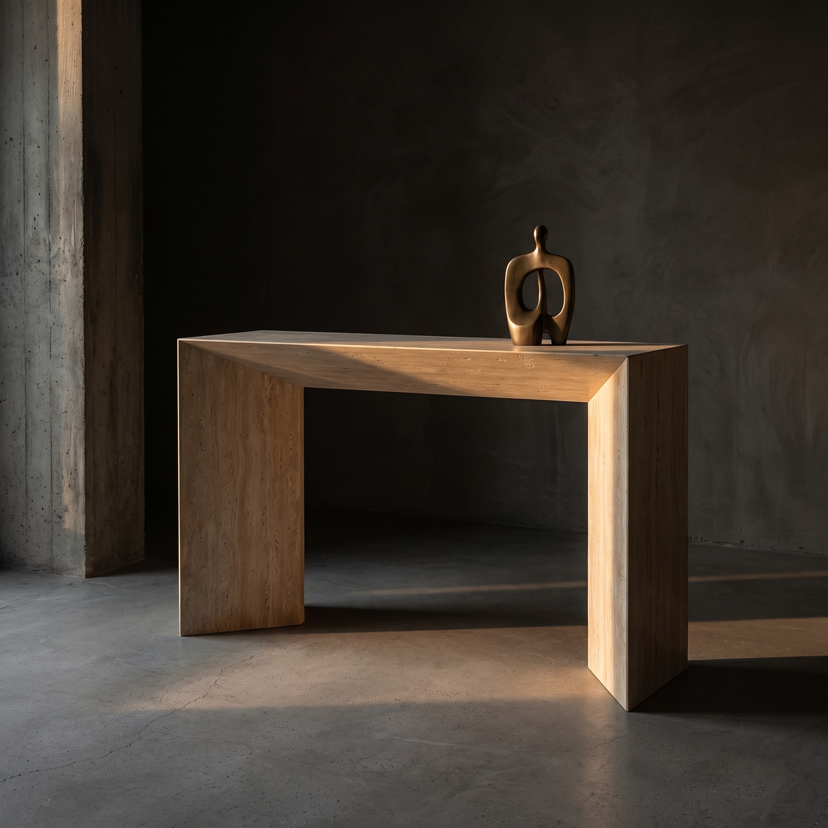 Alma Console Travertine
