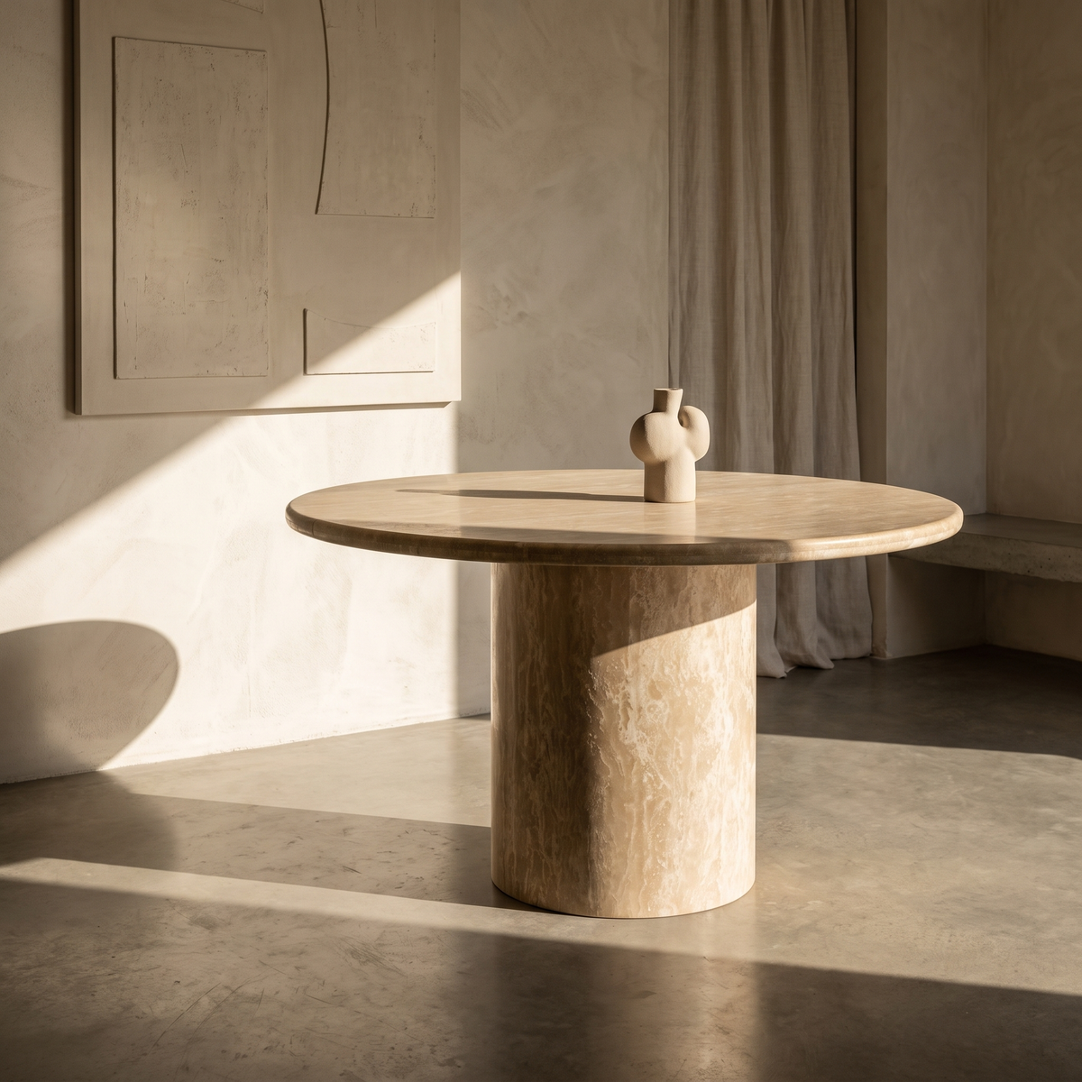 Antibes Dining Table Travertine
