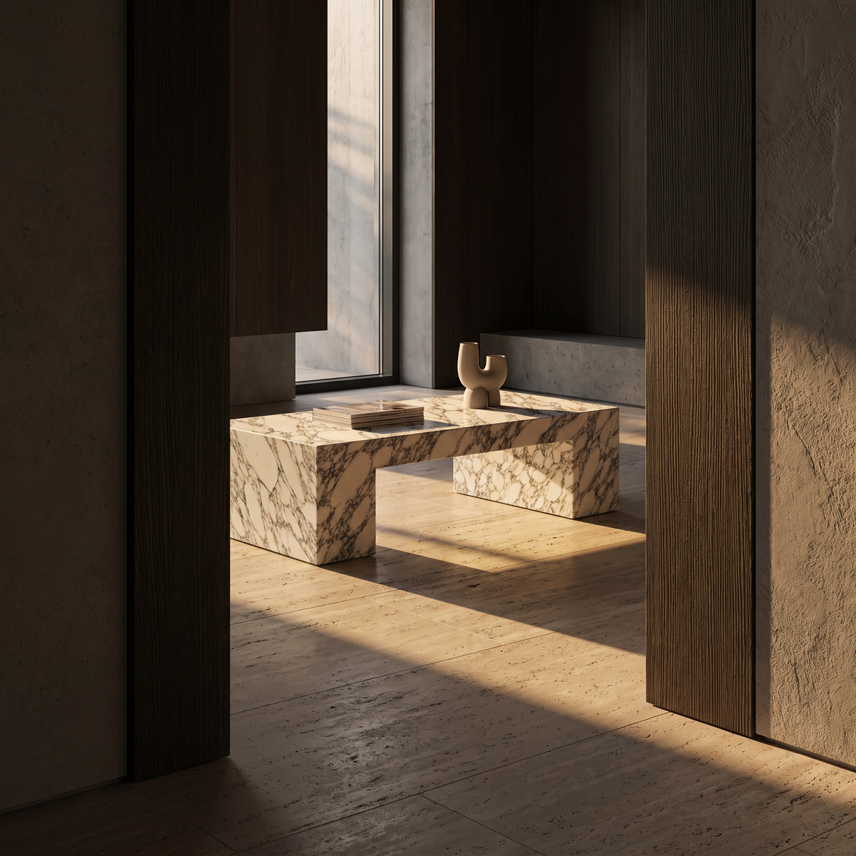 Cava Arabescato White Coffee Table
