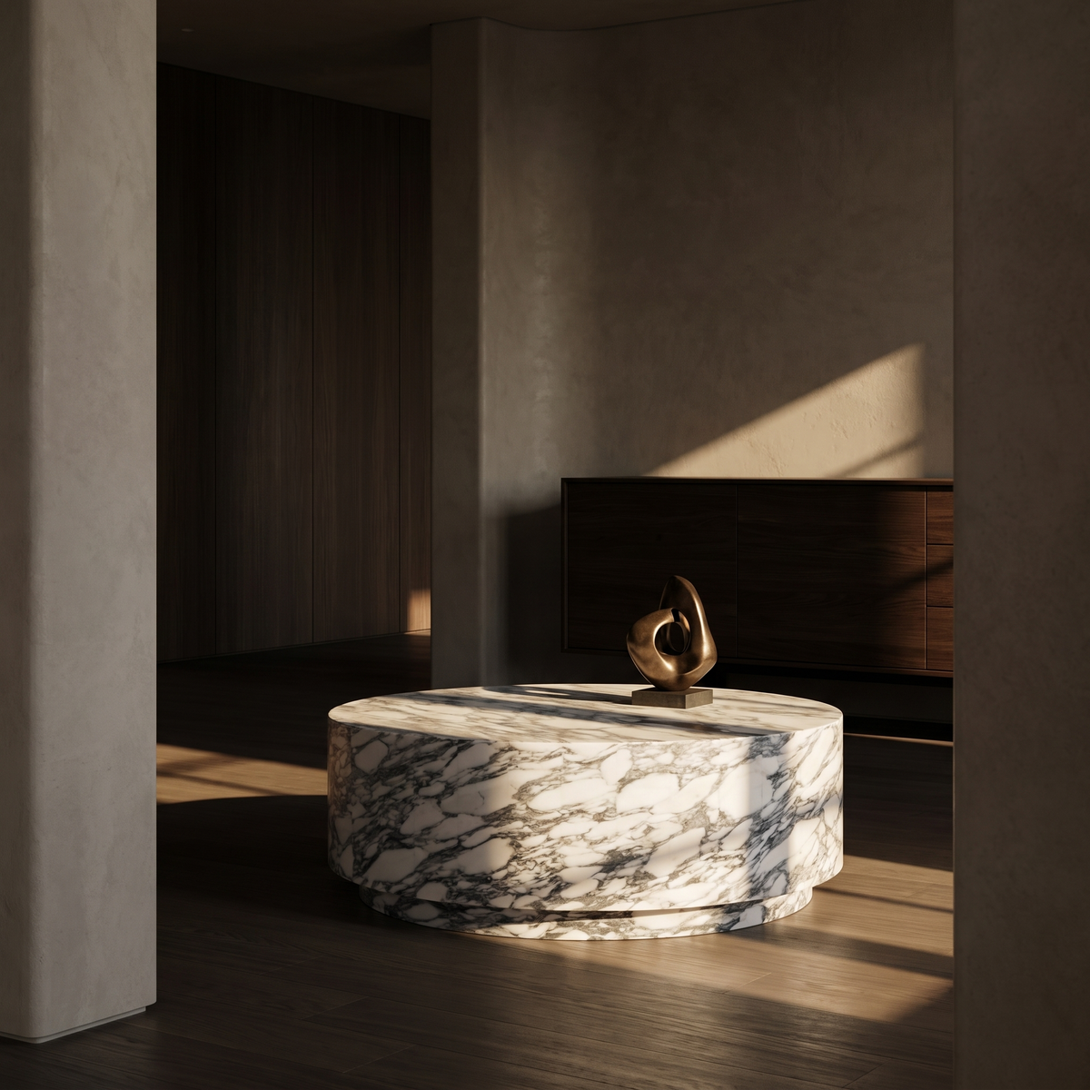 Amalia Arabescato White Coffee Table