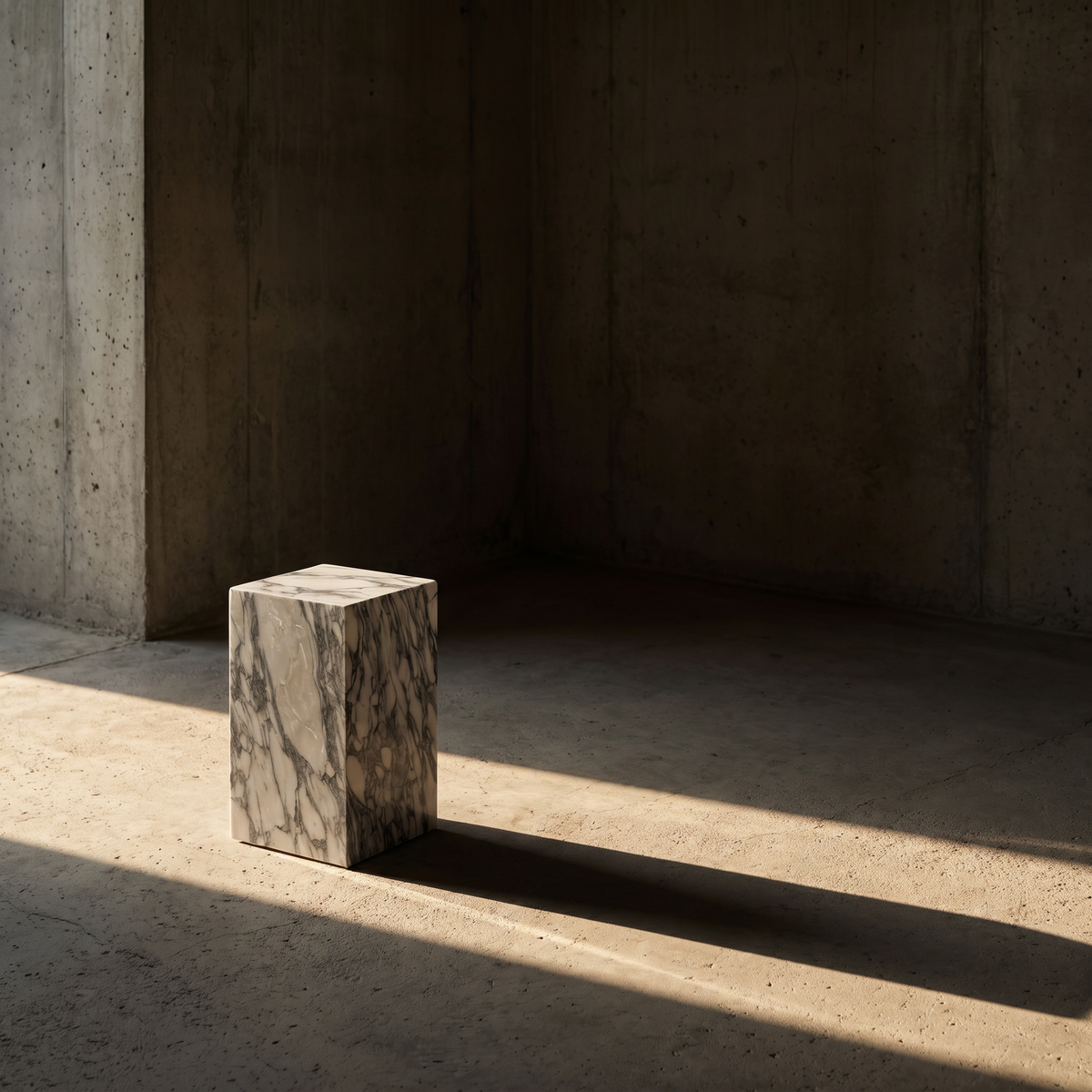 Plinth Small Arabescato White