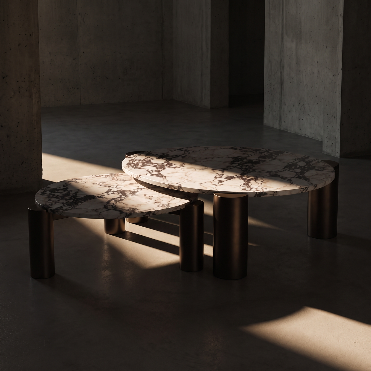 Aube Nesting Coffee Table Calacatta Viola