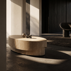 Vela Travertine Coffee Table
