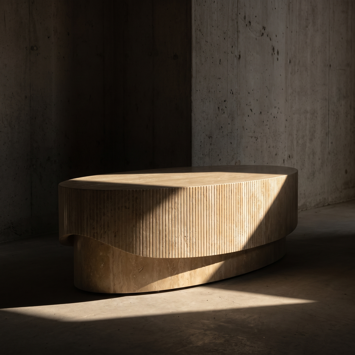 Vela Travertine Coffee Table
