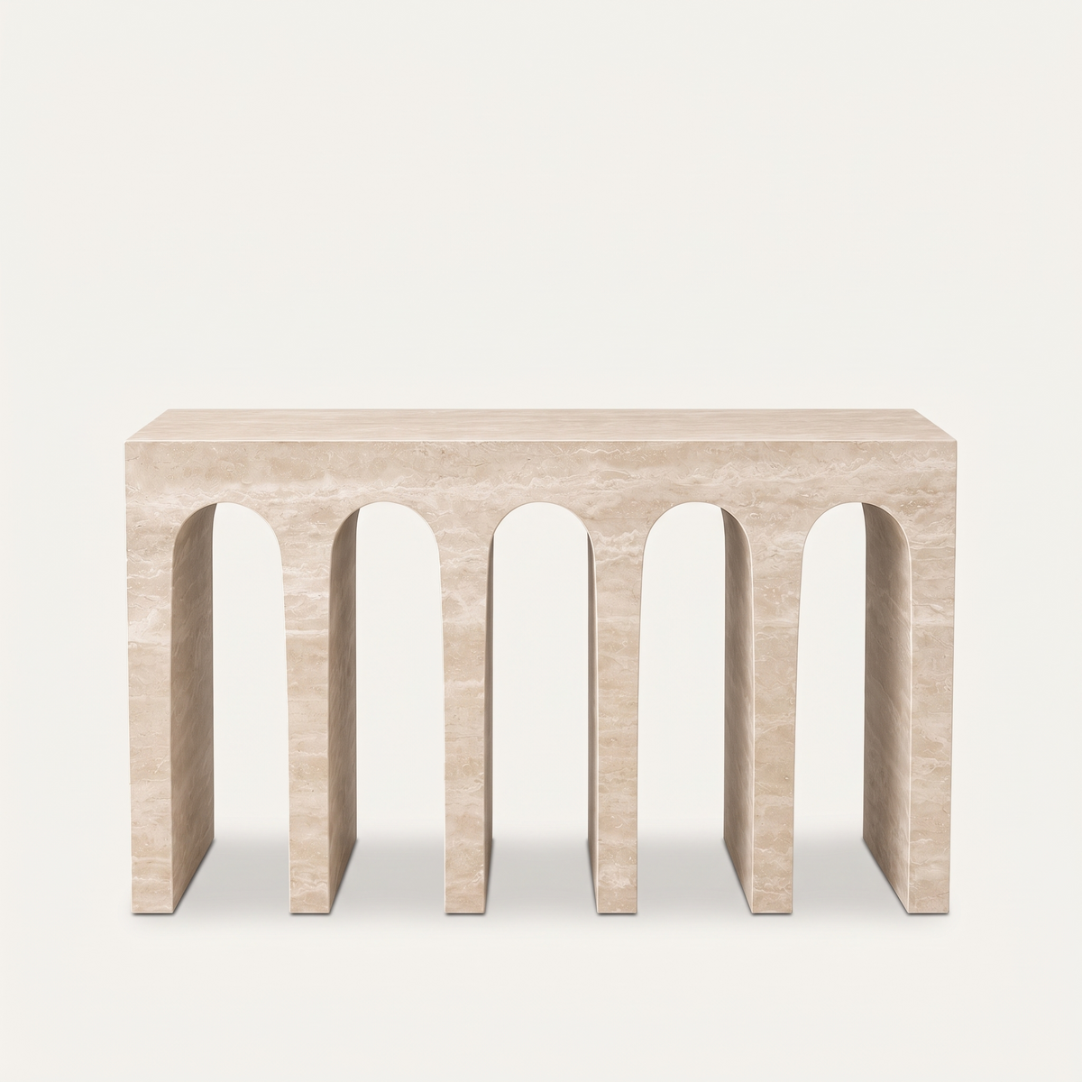 Bruma Arch Console Travertine