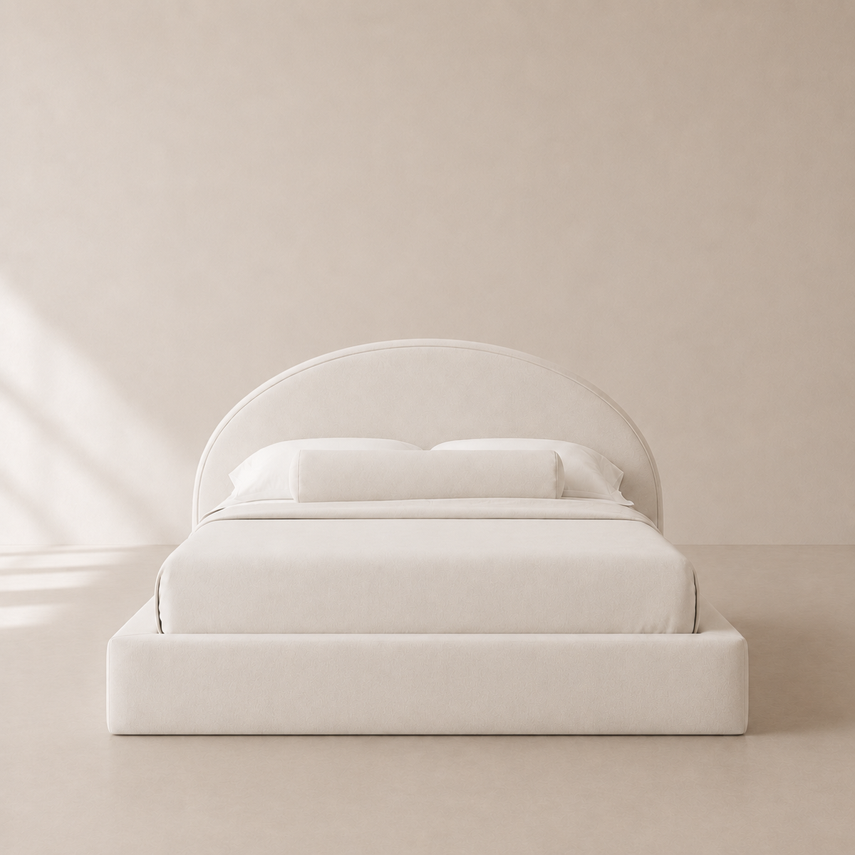 Maison Cloud Bed Frame Curved Butter Cream
