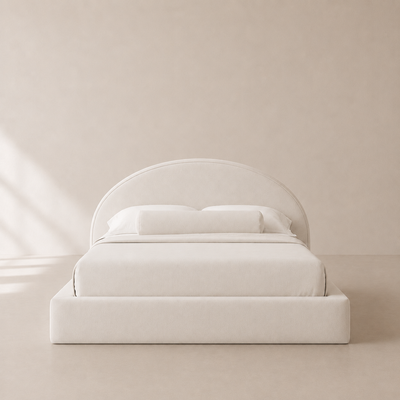Maison Cloud Bed Frame Curved Butter Cream