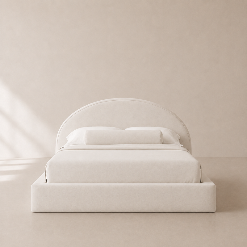 Maison Cloud Bed Frame Curved Butter Cream