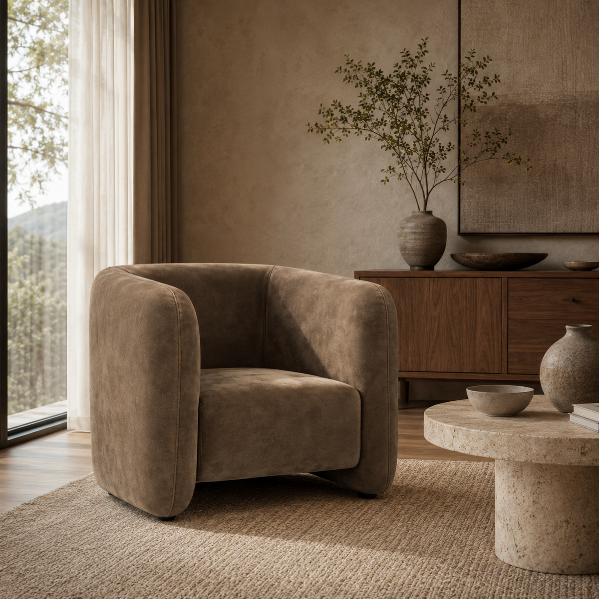 Capri lounge chair in room setting