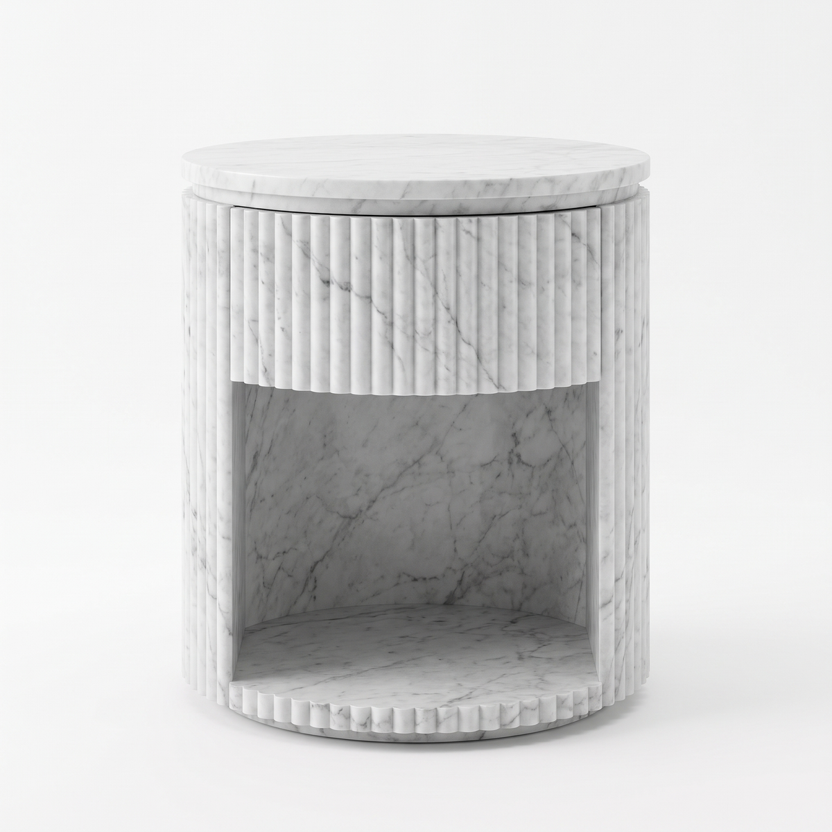 Milo Carrara White Side Table