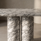 Celestine Console Arabescato White