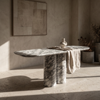 Celestine Console Arabescato White
