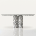 Celestine Console Arabescato White