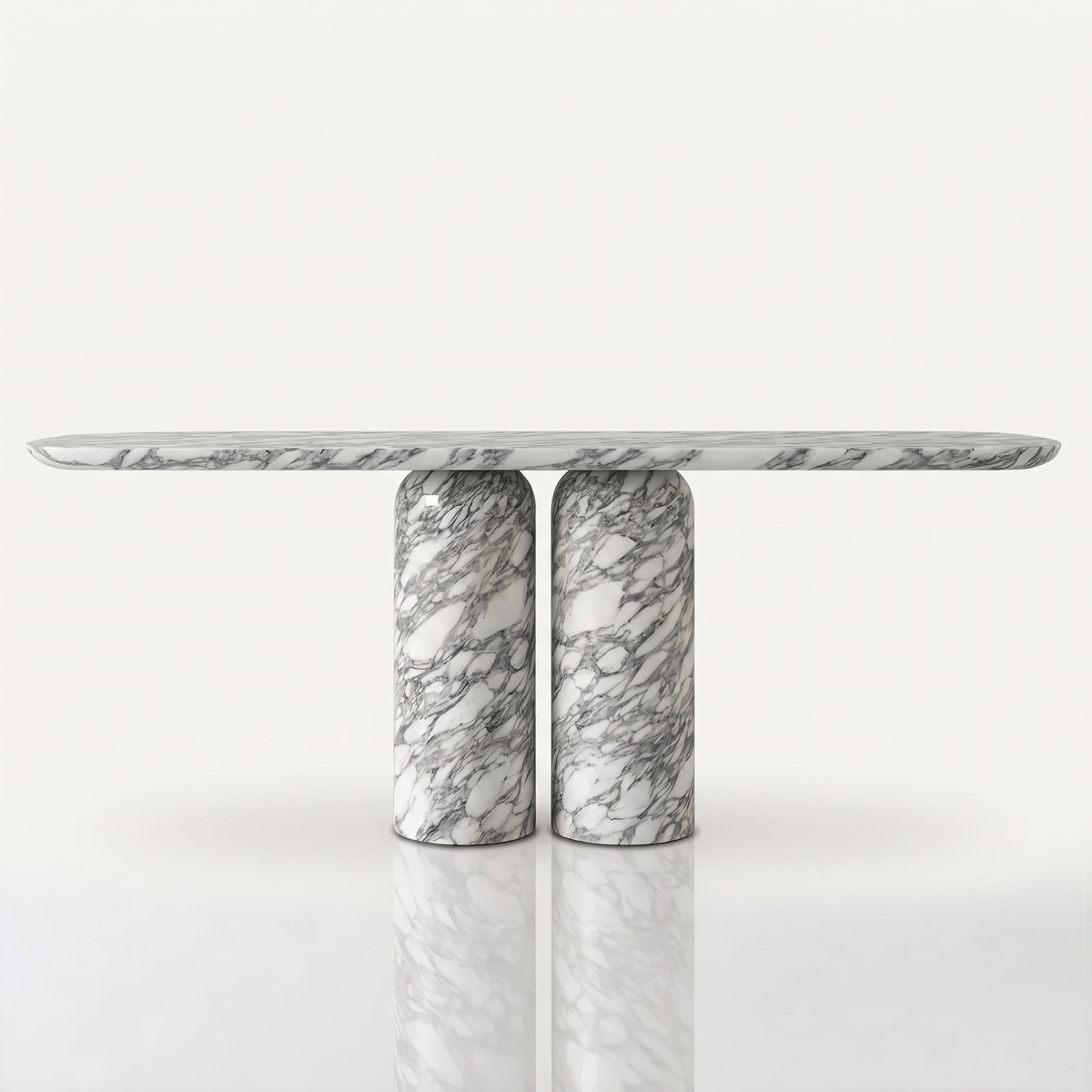 Celestine Console Arabescato White