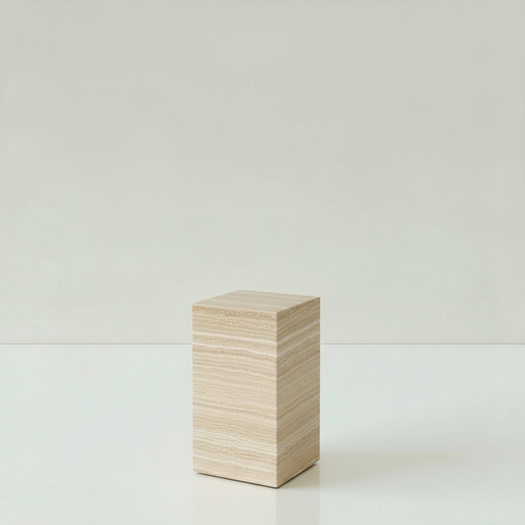 Plinth Small Cream Travertine