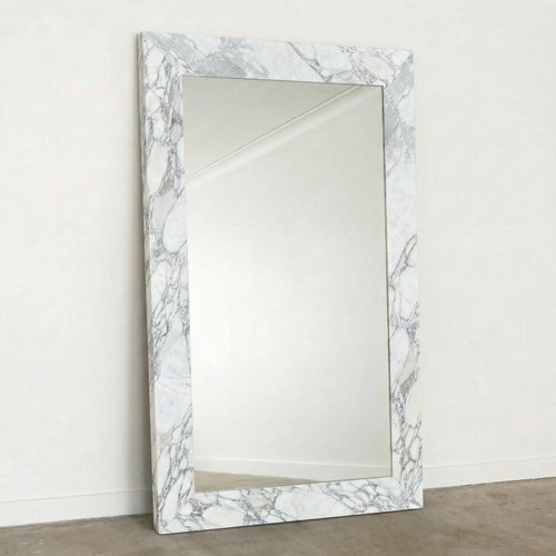 Aurore mirror framed in Arabescato marble