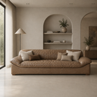 Taormina leather sofa side view