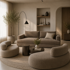 Camille rolled arm sofa side view