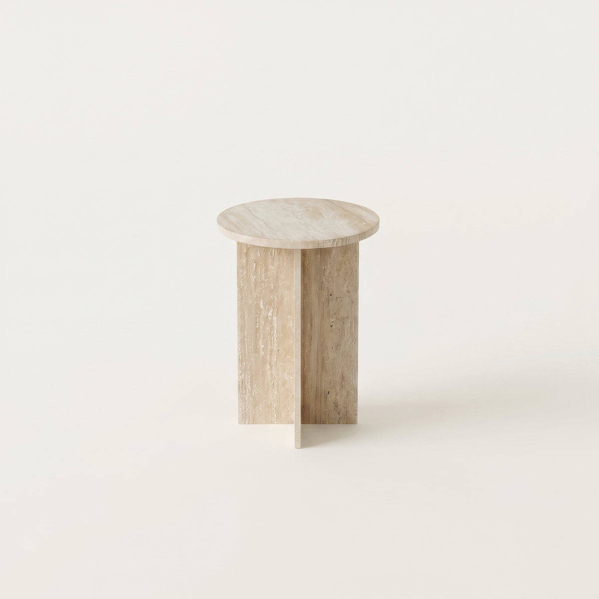 Elba Travertine Side Table