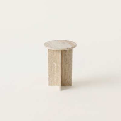 Elba Travertine Side Table