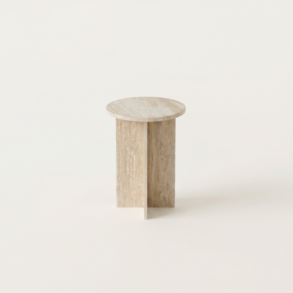 Elba Travertine Side Table