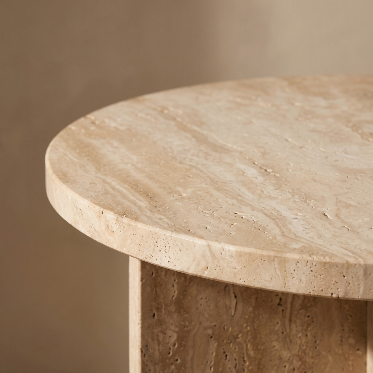 Elba Travertine Side Table
