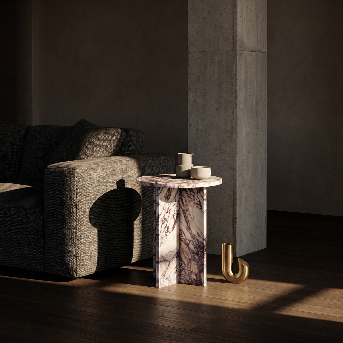 Elba Calacatta Viola Side Table