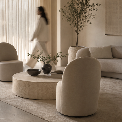 Antonia velvet swivel chair detail