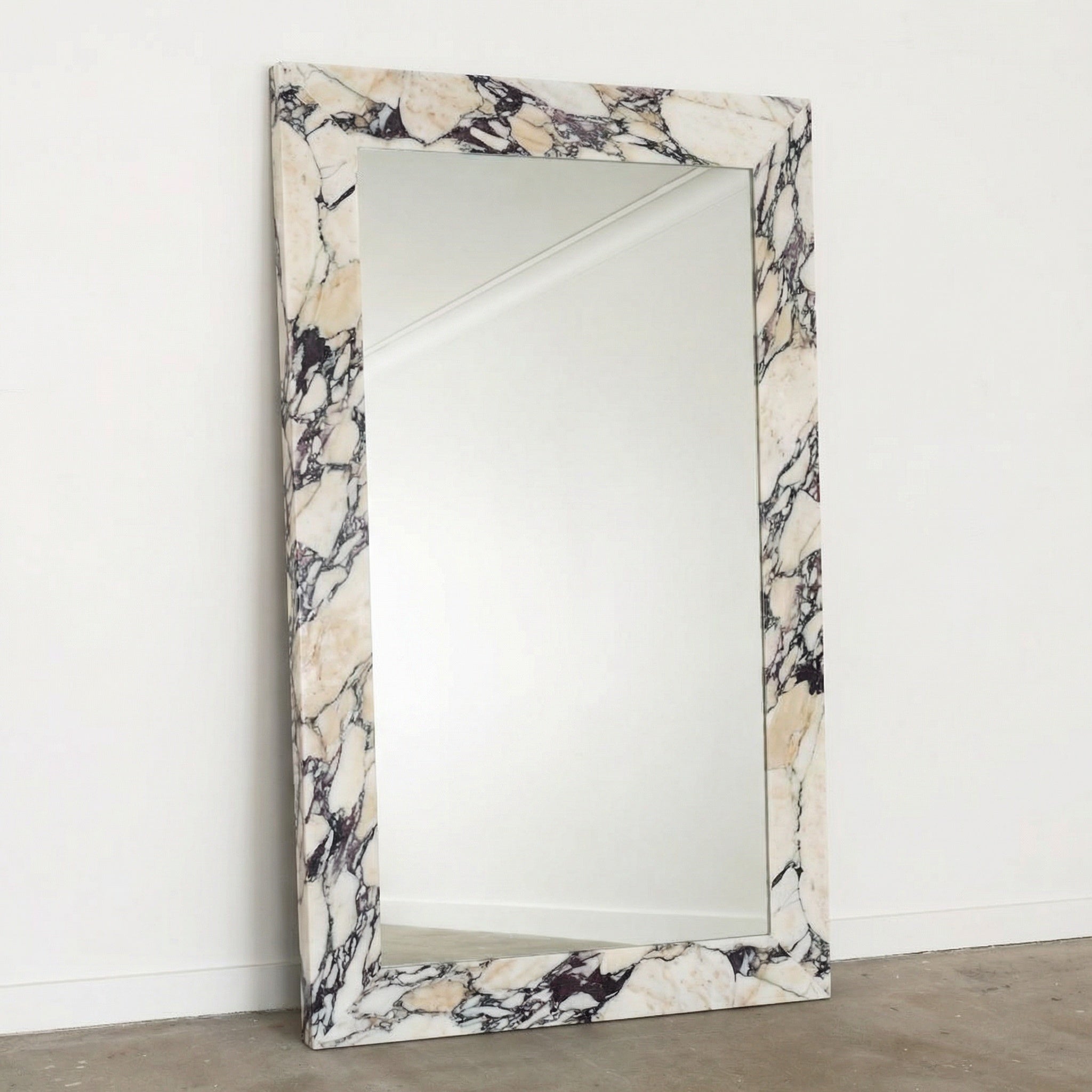 Full Length Marble Mirror Calacatta Viola