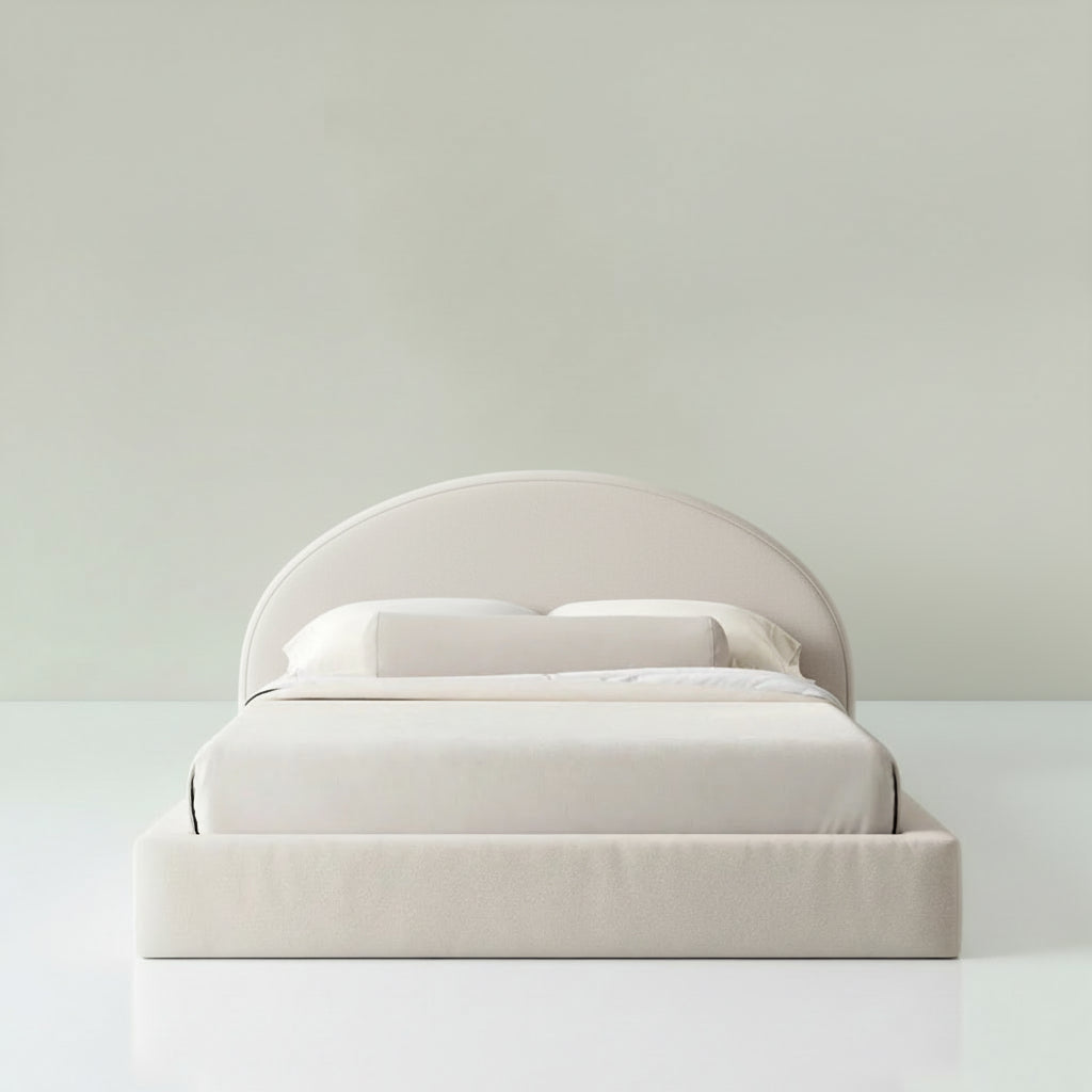 Cloud Bed Frame Curved Cream
