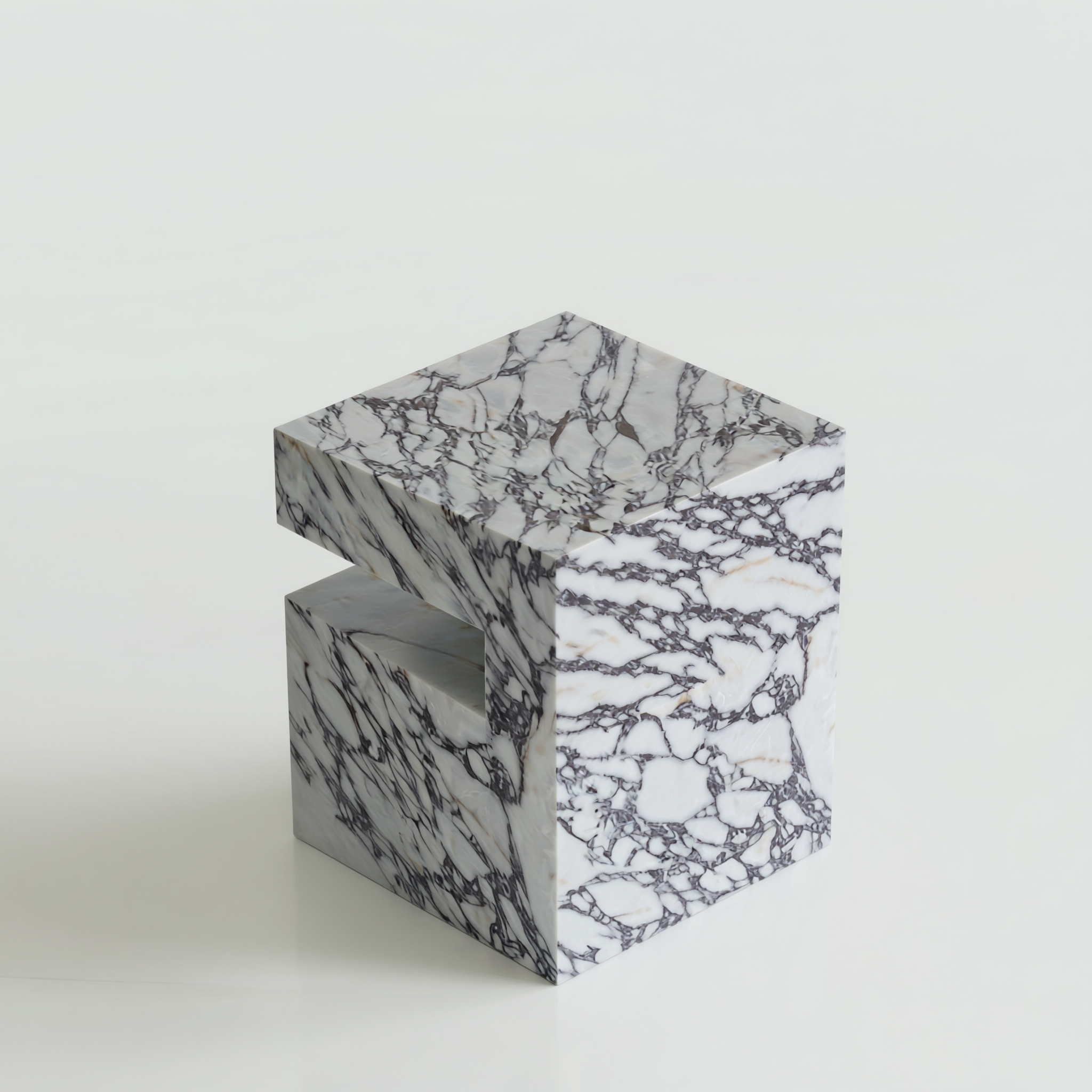 Block Marble Calacatta Viola Side Table