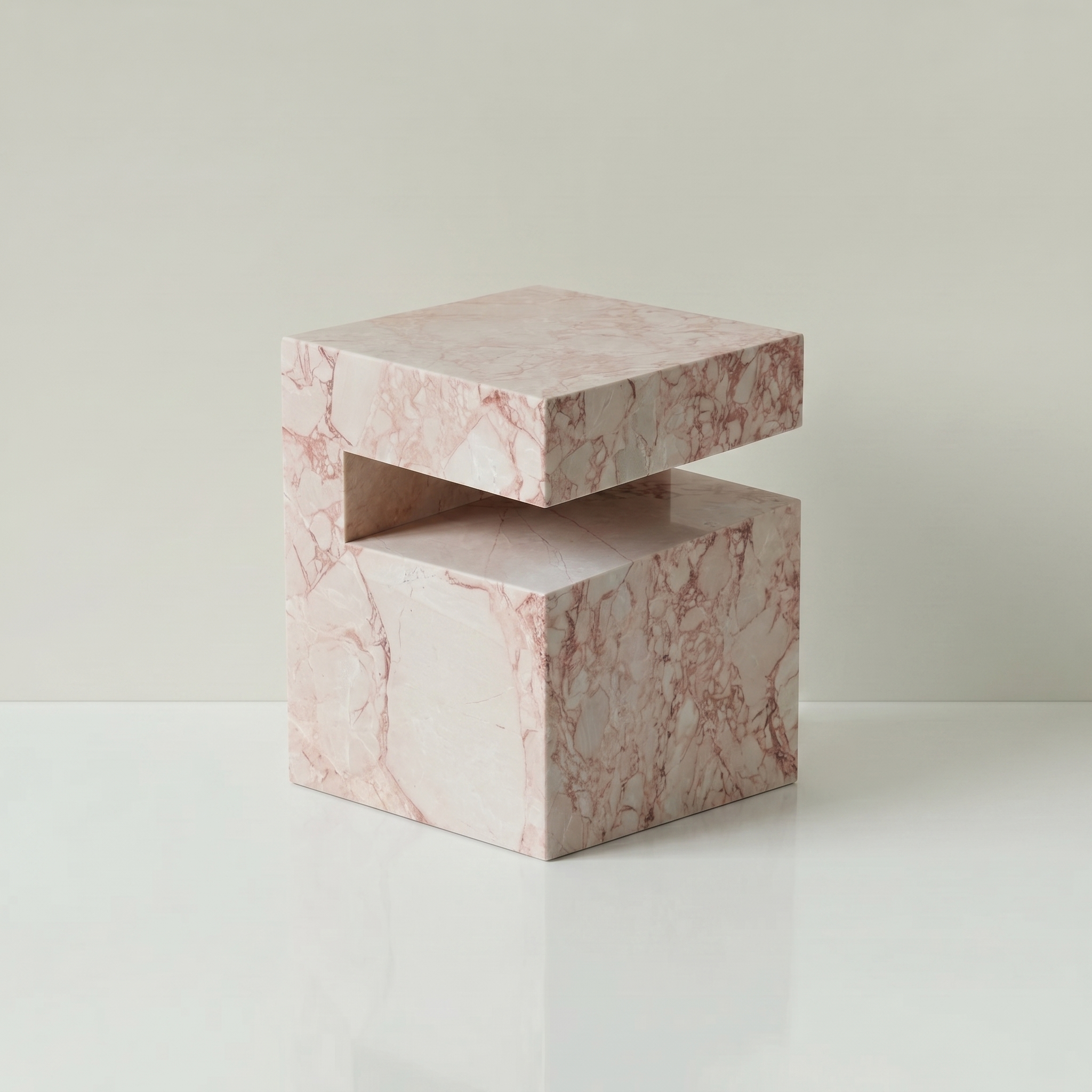 Block Marble Desert Rose Side Table