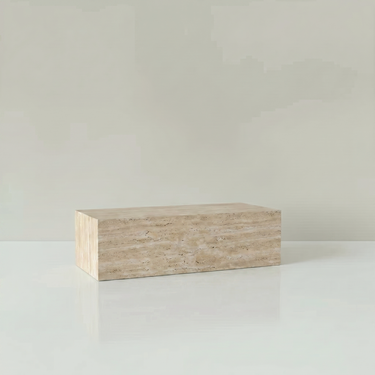 Block Travertine Coffee Table