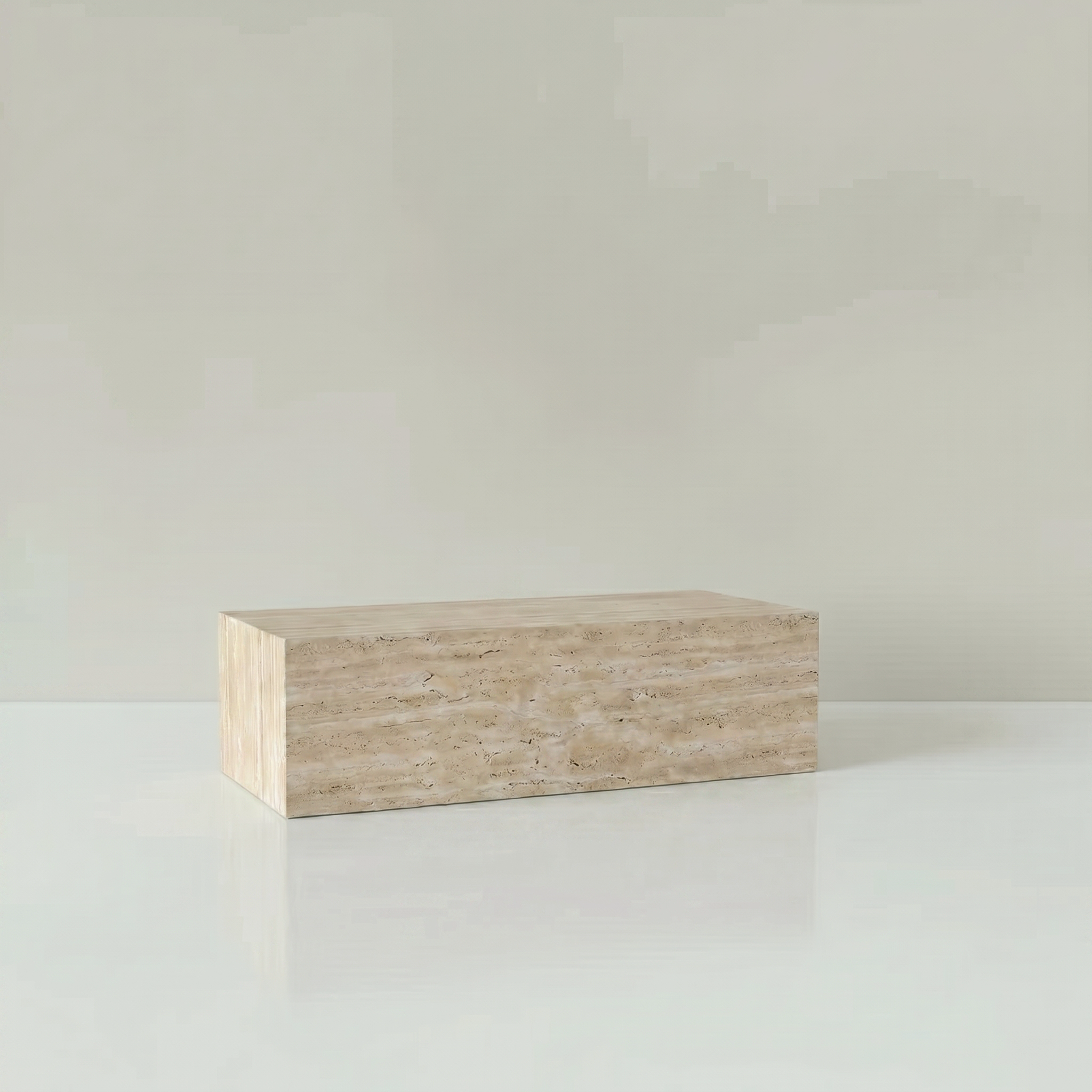 Block Travertine Coffee Table
