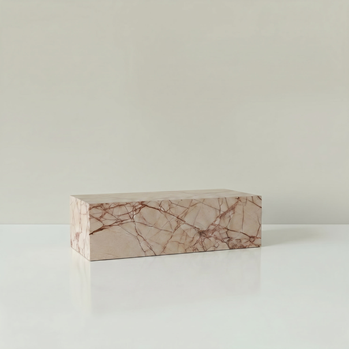 Block Dessert Rose White Coffee Table