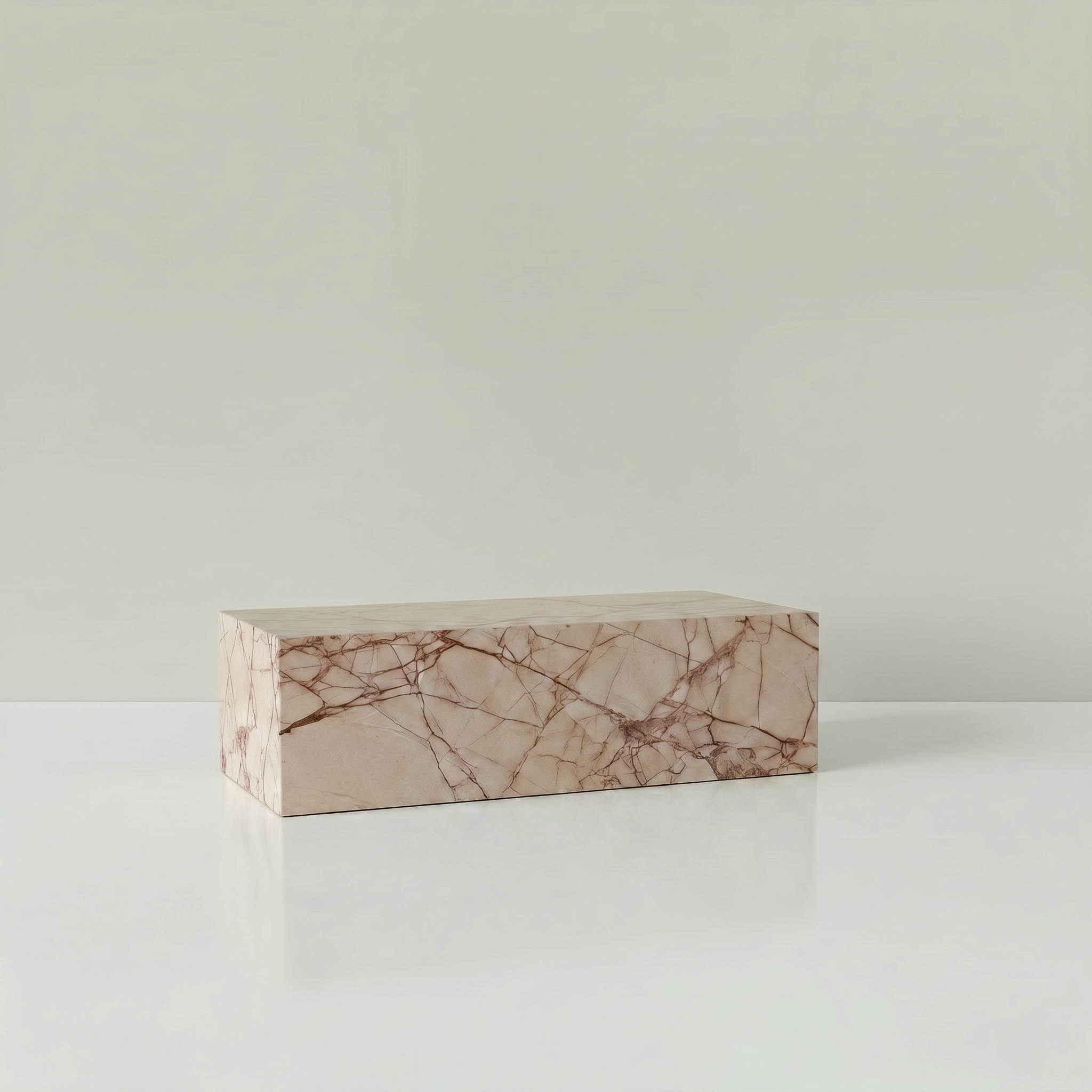 Block Dessert Rose White Coffee Table