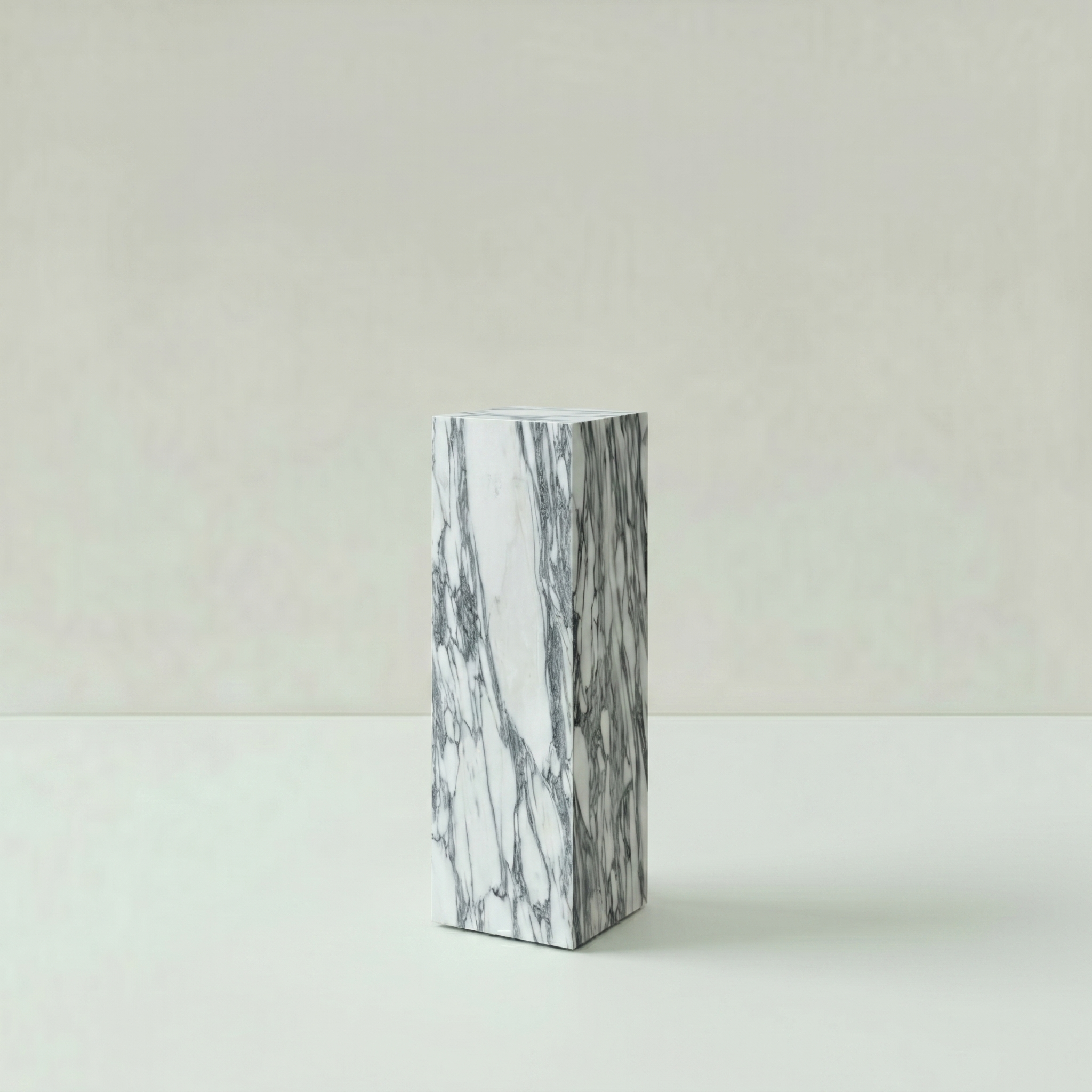 Plinth Tall Arabescato White