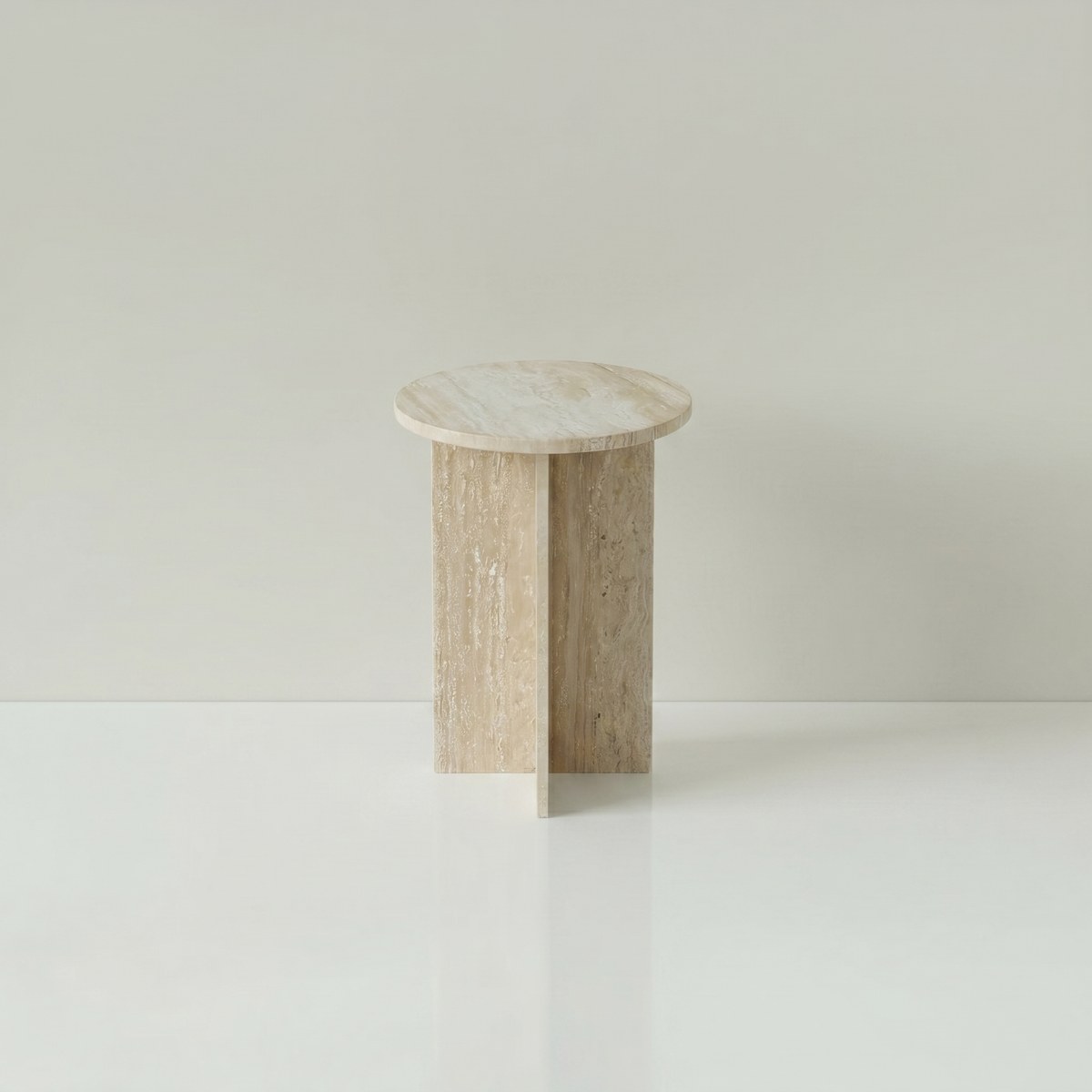 Luca Travertine Side Table
