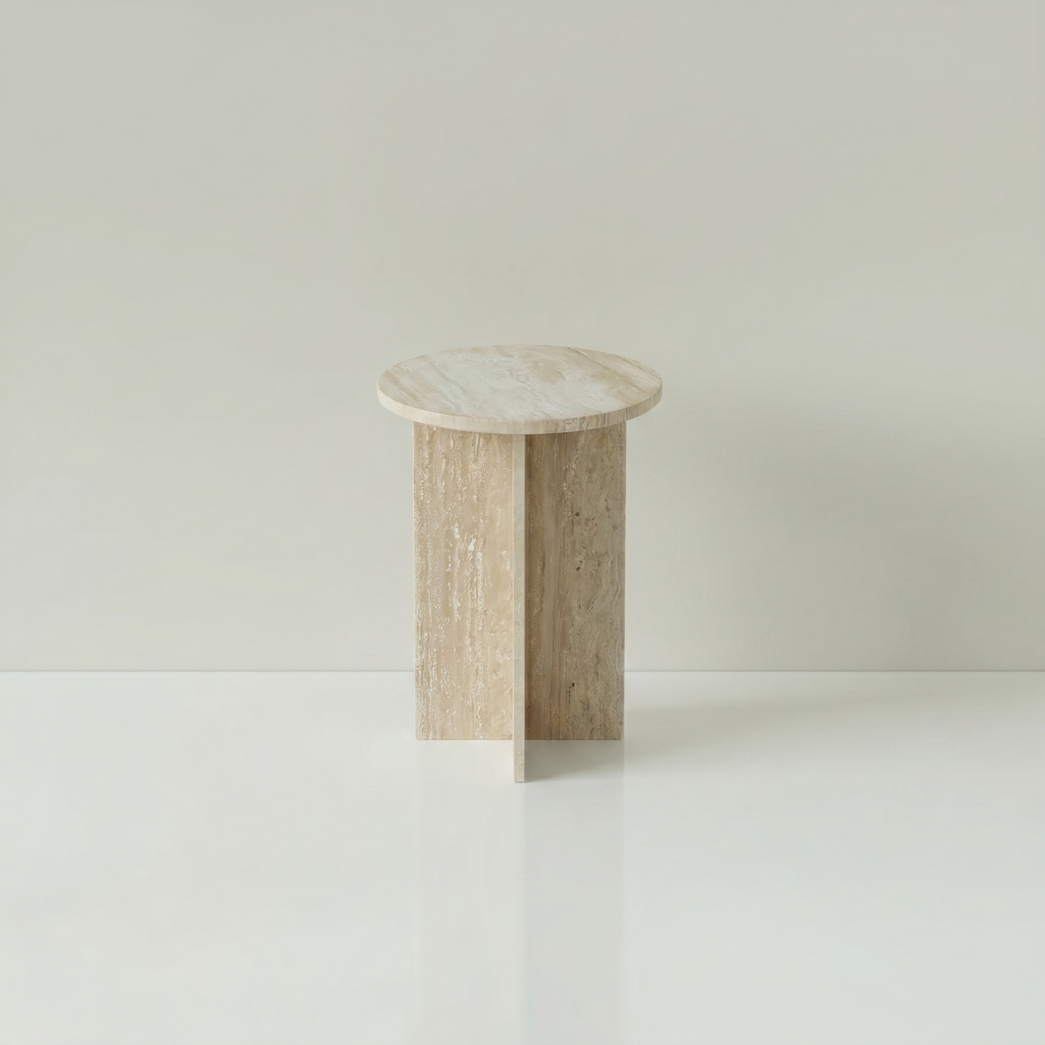 Luca Travertine Side Table