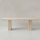 Ravello dining table in natural travertine