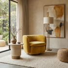 Ischia swivel chair side view